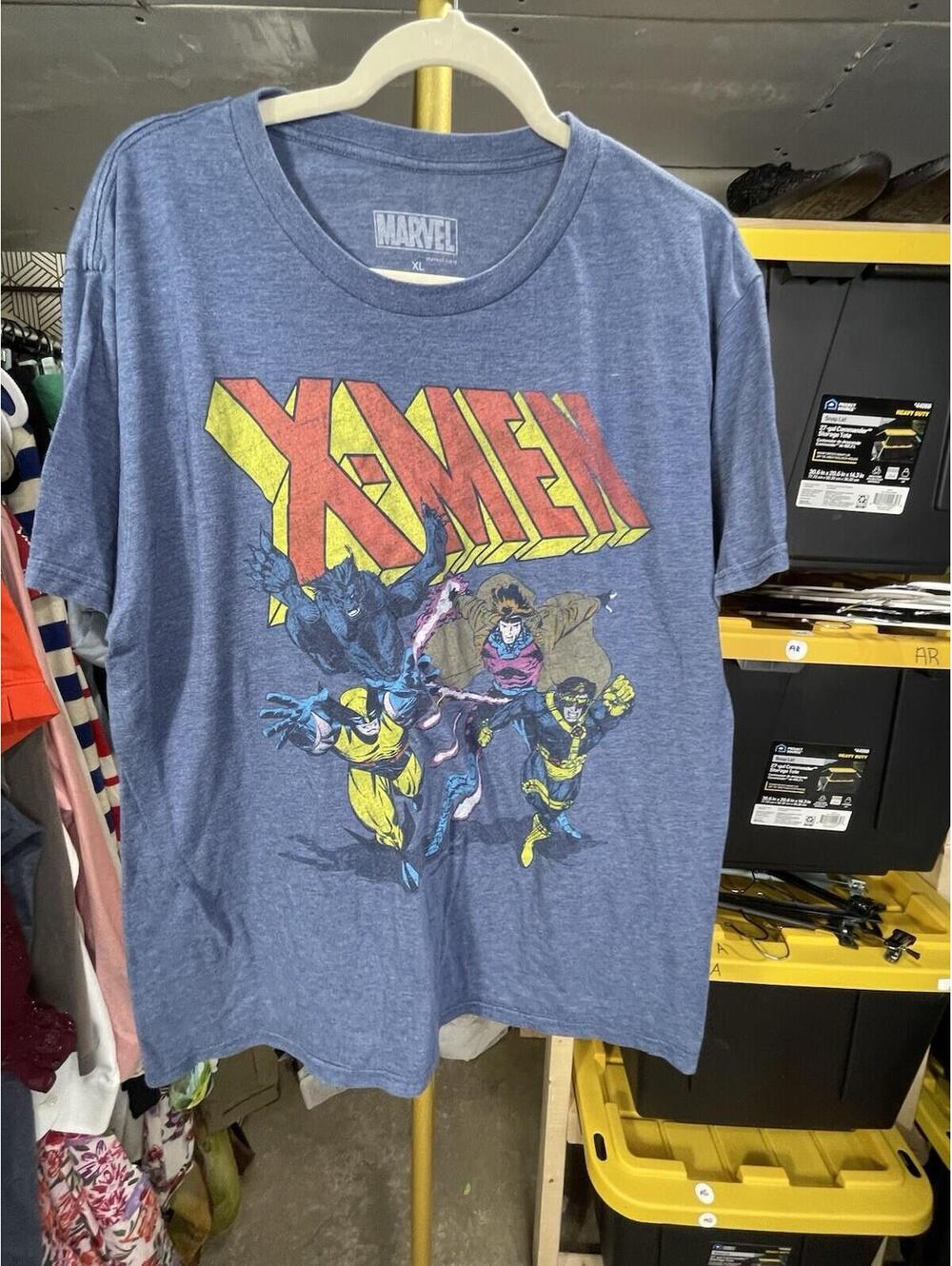 Wolverine T Shirt Mens XL Mad Engine Blue Graphic Diving Logan X-Men Comics - Picture 2 of 5